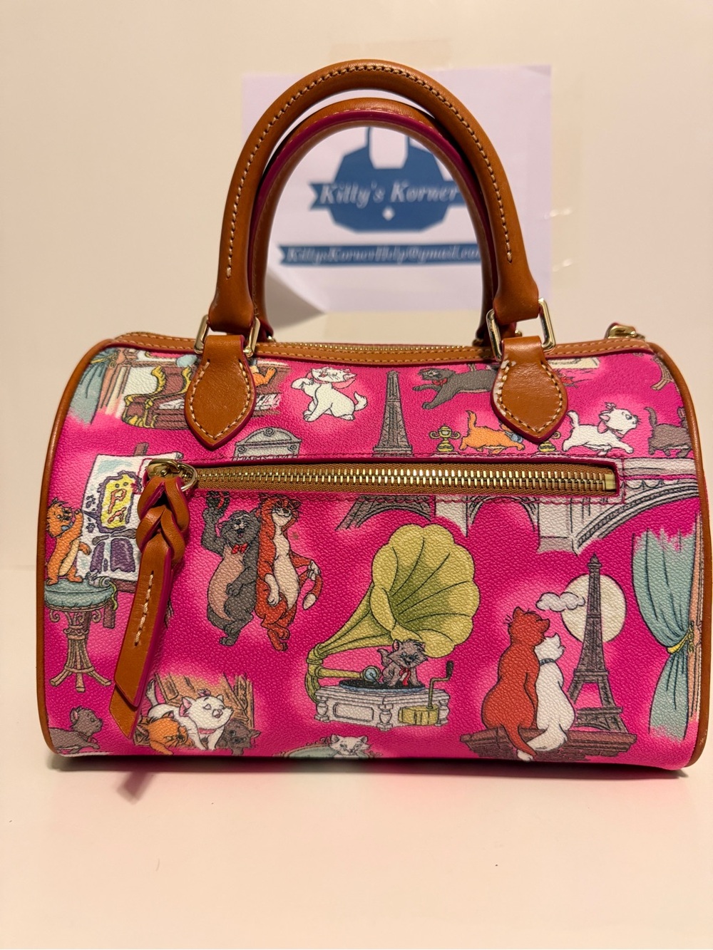 Dooney & Bourke Disney’s Collection Aristocats Pink Satchel Handbag - Picture 4 of 7